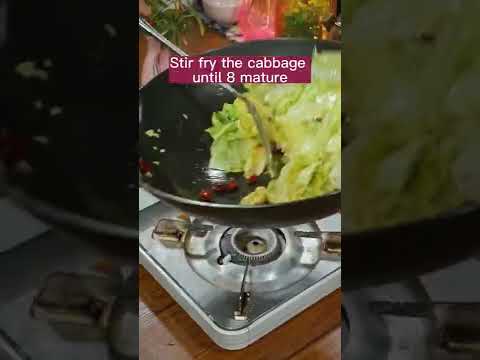 Shredded Chinese Cabbage -Spicy Cabbage Stir Fry Vegetarian 