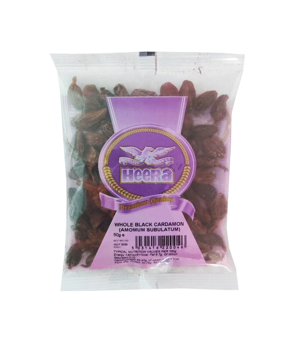 Heera Black Cardamoms - 50 g